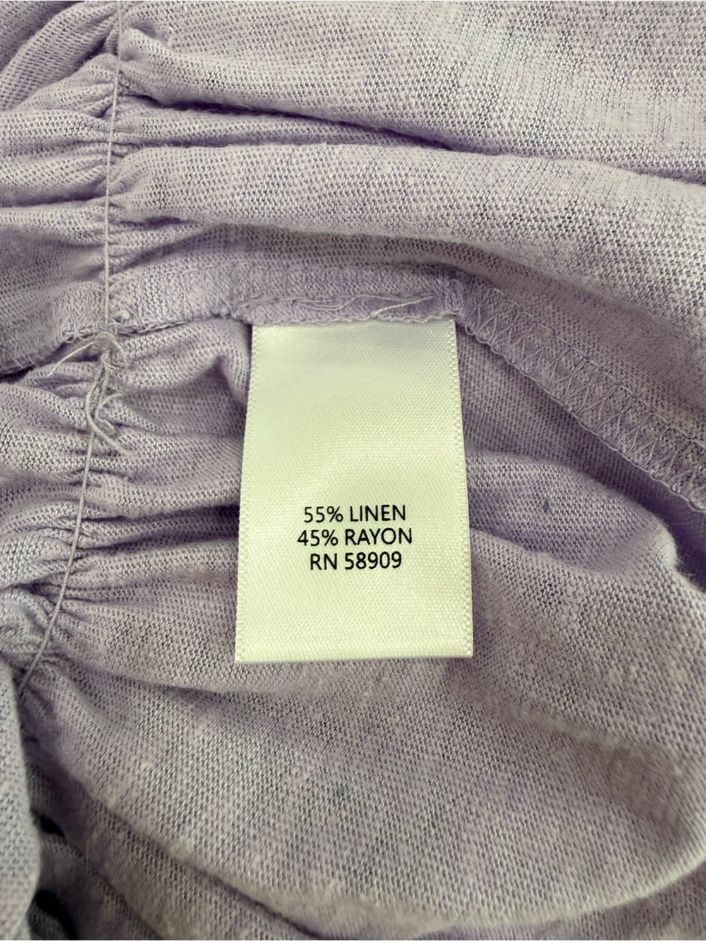Chelsea & Violet Linen Lavender Ruffle Top - Picture 4 of 5
